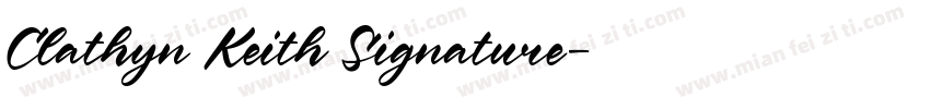 Clathyn Keith Signature字体转换